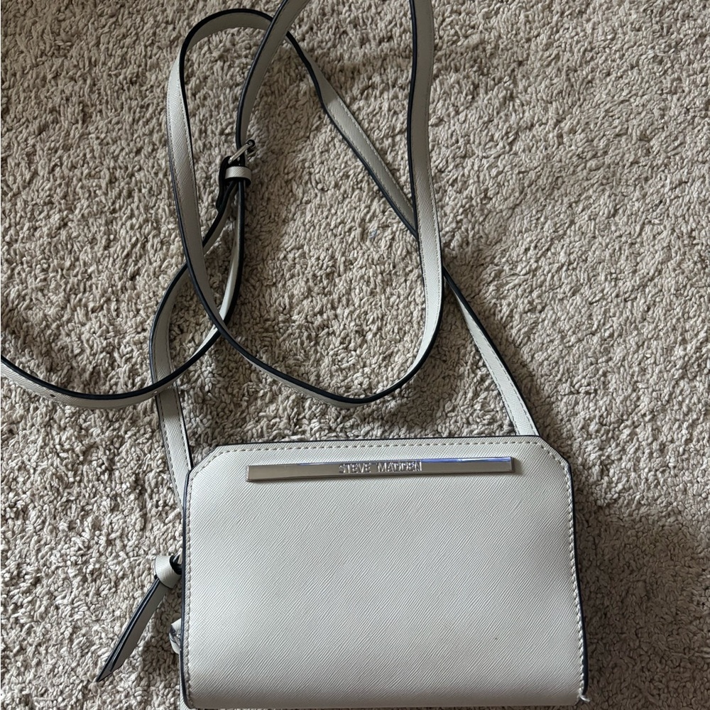 Steve Madden Cream Crossbody Bag
